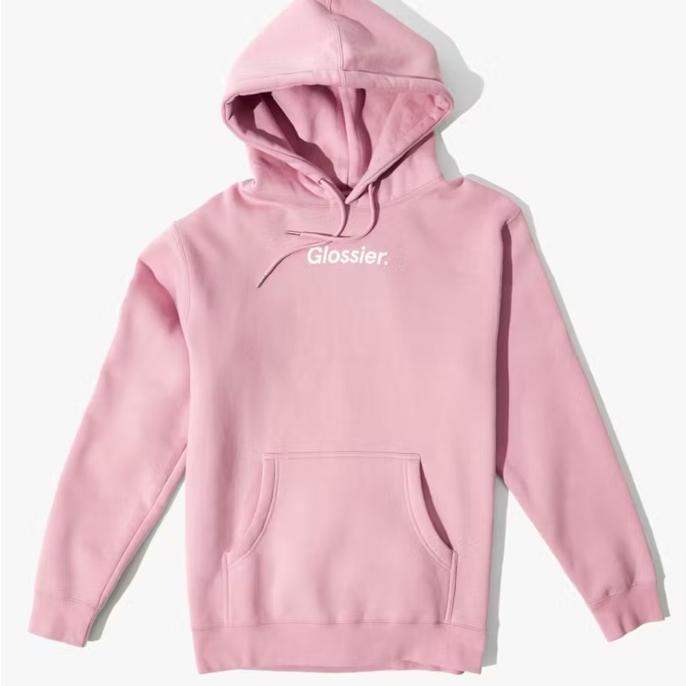 Glossier Blush Pink Pullover Hoodie
